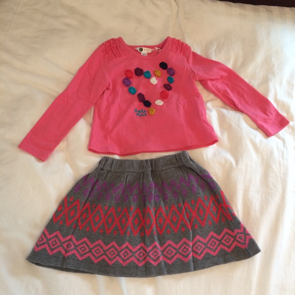 PETIT LEM Skirt and top outfit 3T